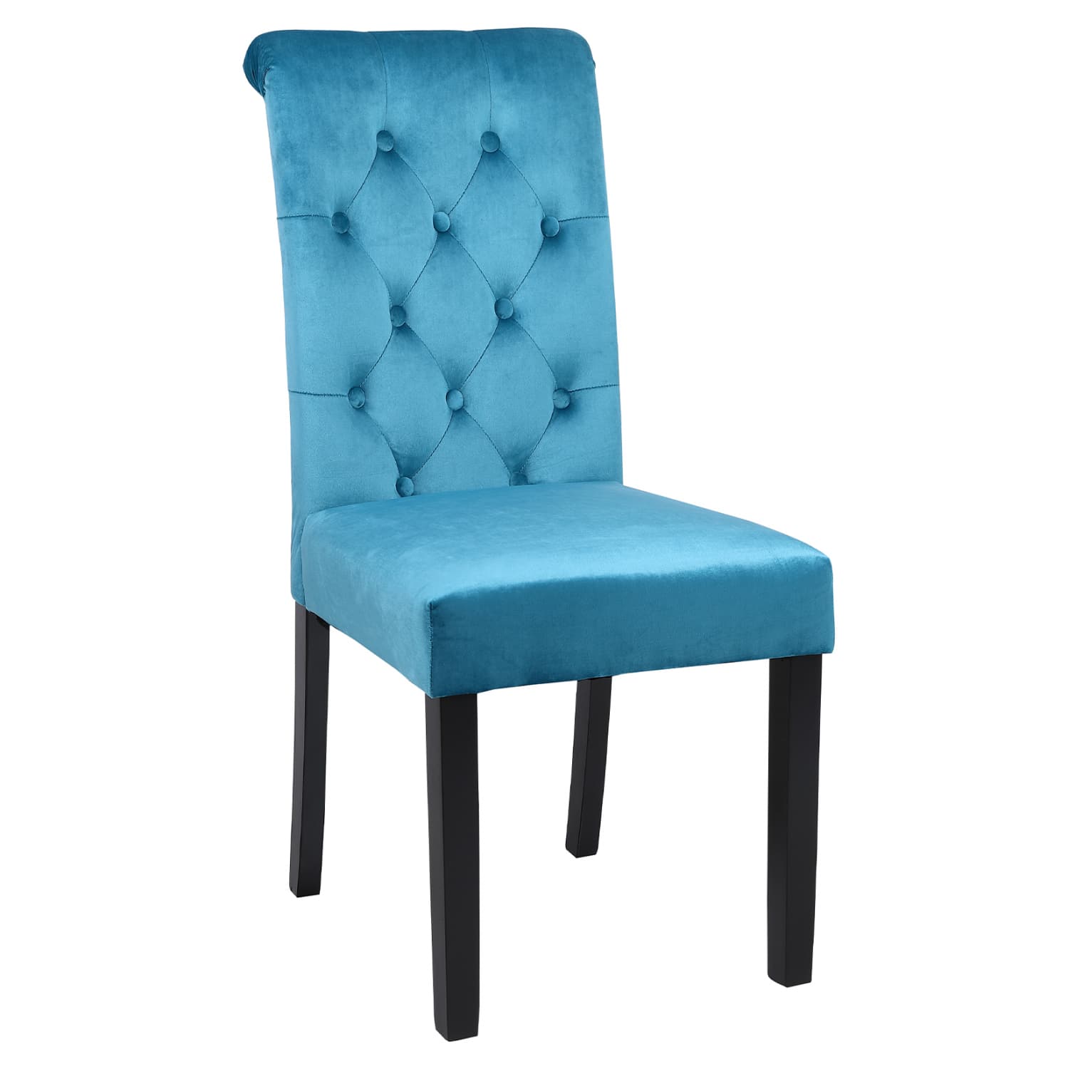 HM8919.08 ΚΑΡΕΚΛΑ ROXIE HM8919.08 K/D ΒΕΛΟΥΔΟ ΤΙΡΚΟΥΑΖ ΜΕ ΞΥΛΙΝΑ ΠΟΔΙΑ 46,5x61,5x100Υ εκ. - Image 1