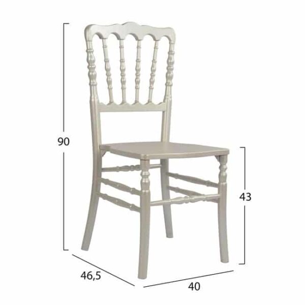 ΚΑΡΕΚΛΑ ΞΥΛΙΝΗ NAPOLEON ΠΕΡΛΕ ΜΕ ΚΟΥΚΟΥΛΑ ΠΡΟΣΤΑΣΙΑΣ HM8056.01 40x46,5x90 εκ. - Image 2