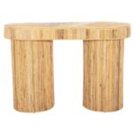 ΚΟΝΣΟΛΑ ΟΒΑΛ GATSBY HM9871 ΦΥΣΙΚΟ RATTAN ΣΕ ΦΥΣΙΚΟ ΧΡΩΜΑ 110x45x74,5Υεκ. - Image 3