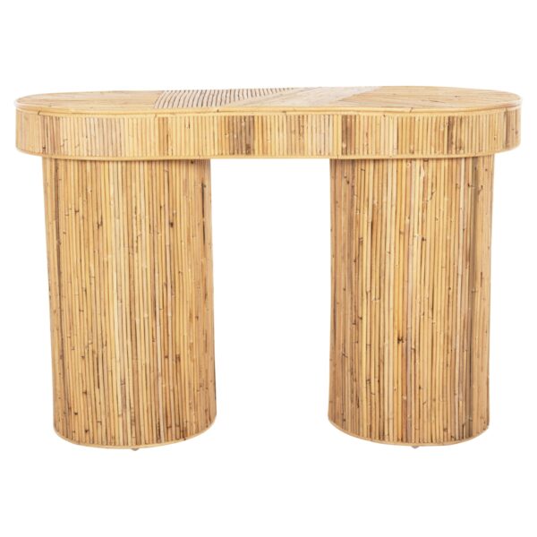 ΚΟΝΣΟΛΑ ΟΒΑΛ GATSBY HM9871 ΦΥΣΙΚΟ RATTAN ΣΕ ΦΥΣΙΚΟ ΧΡΩΜΑ 110x45x74,5Υεκ. - Image 3