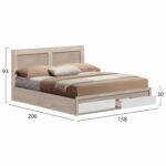 ΚΡΕΒΑΤΙ CAPRI HM312.16 ΜΕ 2 ΣΥΡΤΑΡΙΑ SONAMA ΛΕΥΚΟ ΓΙΑ ΣΤΡΩΜΑ 150x200 εκ. - Image 2