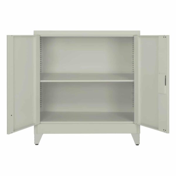 ΝΤΟΥΛΑΠΑ ΜΕΤΑΛΛΙΚΗ DURON HM11980 2-ΦΥΛΛΗ ΜΕ 2 ΑΠΟΘ.ΧΩΡΟΥΣ & ΠΟΔΙΑ-ΓΚΡΙ 90Χ40Χ100Υεκ. - Image 3