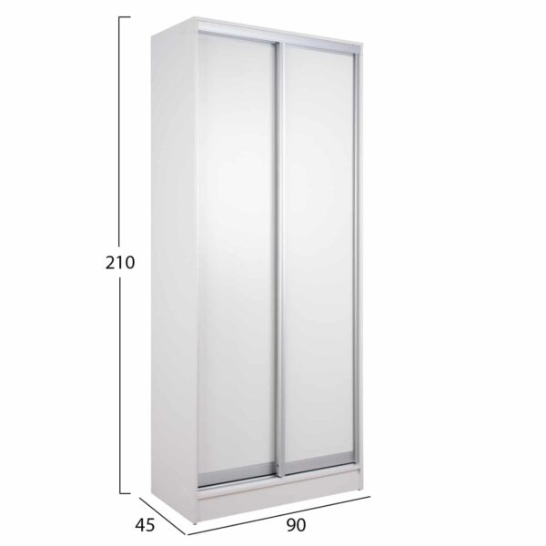 ΝΤΟΥΛΑΠΑ ΣΥΡΟΜΕΝΗ ADLER ΜΕΛΑΜΙΝΗΣ 90x45x210Yεκ. ΛΕΥΚΗ 2ΦΥΛΛΗ HM2436.03 - Image 2