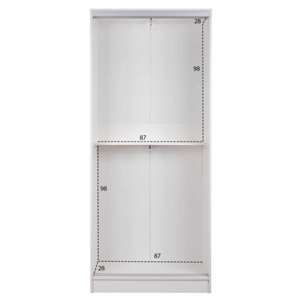 ΝΤΟΥΛΑΠΑ ΣΥΡΟΜΕΝΗ ADLER ΜΕΛΑΜΙΝΗΣ 90x45x210Yεκ. ΛΕΥΚΗ 2ΦΥΛΛΗ HM2436.03 - Image 3