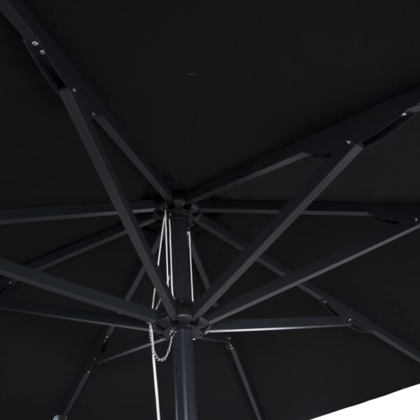 ΟΜΠΡΕΛΑ ΕΠΑΓΓΕΛΜΑΤΙΚΗ ALU 2.20x2.20 ΜΑΥΡΟ ΠΑΝΙ ΑΚΡΥΛΙΚΟ 8ΑΚΤΙΝΕΣ HM6013.03 - Image 3