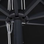 ΟΜΠΡΕΛΑ ΕΠΑΓΓΕΛΜΑΤΙΚΗ ALU 2.20x2.20 ΜΑΥΡΟ ΠΑΝΙ ΑΚΡΥΛΙΚΟ 8ΑΚΤΙΝΕΣ HM6013.03 - Image 5