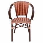 ΠΟΛΥΘΡΟΝΑ ΑΛΟΥΜΙΝΙΟΥ BAMBOO LOOK ΣΕ ΜΠΕΖ ΚΑΙ ΚΟΚΚΙΝΟ HM5818.01 54x56x80 εκ. - Image 3