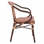 ΠΟΛΥΘΡΟΝΑ ΑΛΟΥΜΙΝΙΟΥ BAMBOO LOOK ΣΕ ΜΠΕΖ ΚΑΙ ΚΟΚΚΙΝΟ HM5818.01 54x56x80 εκ. - Image 4