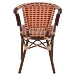 ΠΟΛΥΘΡΟΝΑ ΑΛΟΥΜΙΝΙΟΥ BAMBOO LOOK ΣΕ ΜΠΕΖ ΚΑΙ ΚΟΚΚΙΝΟ HM5818.01 54x56x80 εκ. - Image 6