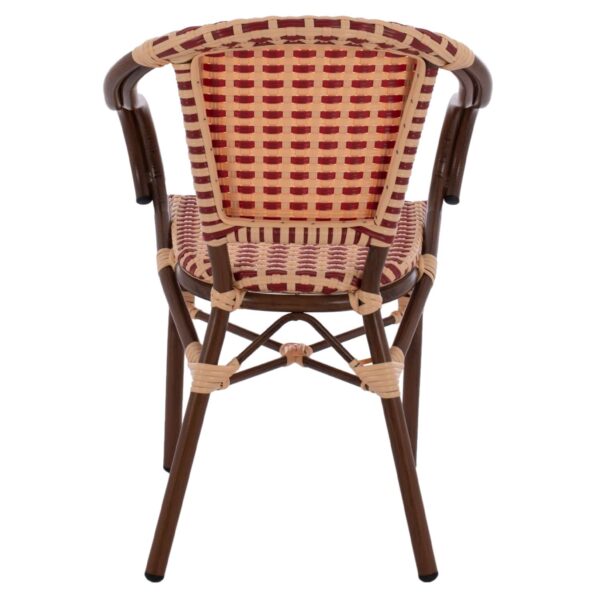 ΠΟΛΥΘΡΟΝΑ ΑΛΟΥΜΙΝΙΟΥ BAMBOO LOOK ΣΕ ΜΠΕΖ ΚΑΙ ΚΟΚΚΙΝΟ HM5818.01 54x56x80 εκ. - Image 6