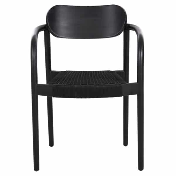 ΠΟΛΥΘΡΟΝΑ OSLO HM9636.12 ΞΥΛΟ TEAK ΜΑΥΡΟ & ΜΑΥΡΟ ΣΧΟΙΝΙ 55x54x80Yεκ. - Image 3
