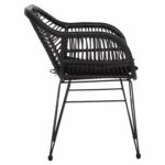 ΠΟΛΥΘΡΟΝΑ ΜΕ ΜΑΞΙΛΑΡΙ ΜΕΤΑΛΛΙΚΗ ALLEGRA HM5450.32 ΜΕ WICKER ΜΑΥΡΟ 58x59x82Υεκ. - Image 4