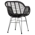 ΠΟΛΥΘΡΟΝΑ ΜΕ ΜΑΞΙΛΑΡΙ ΜΕΤΑΛΛΙΚΗ ALLEGRA HM5450.32 ΜΕ WICKER ΜΑΥΡΟ 58x59x82Υεκ. - Image 5