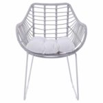 ΠΟΛΥΘΡΟΝΑ ΜΕΤΑΛΛΙΚΗ RADLEY ΑΣΠΡΟ ΜΑΤ & ΓΚΡΙ WICKER HM5300.02 - Image 3