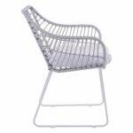 ΠΟΛΥΘΡΟΝΑ ΜΕΤΑΛΛΙΚΗ RADLEY ΑΣΠΡΟ ΜΑΤ & ΓΚΡΙ WICKER HM5300.02 - Image 4