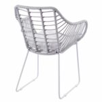 ΠΟΛΥΘΡΟΝΑ ΜΕΤΑΛΛΙΚΗ RADLEY ΑΣΠΡΟ ΜΑΤ & ΓΚΡΙ WICKER HM5300.02 - Image 5