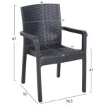 ΠΟΛΥΘΡΟΝΑ ΠΟΛΥΠΡΟΠΥΛΕΝΙΟΥ VECTOR HM6148.01 ΑΝΘΡΑΚΙ ΧΡΩΜΑ 56,5x55x87Υεκ. - Image 2