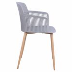 ΠΟΛΥΘΡΟΝΑ ΠΟΛΥΠΡΟΠΥΛΕΝΙΟΥ NENA HM8514.10 ΓΚΡΙ ΜΕ ΜΕΤΑΛΛΙΚΑ ΠΟΔΙΑ 61Χ52Χ80Υ εκ. - Image 4