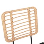 ΣΚΑΜΠΟ ΜΕΣ.ΥΨΟΥΣ ALLEGRA HM5644.11 ΜΕΤΑΛΛΟ&ΜΑΞΙΛΑΡΙ ΜΑΥΡΟ-WICKER ΜΠΕΖ 53x56x107Υεκ. - Image 6