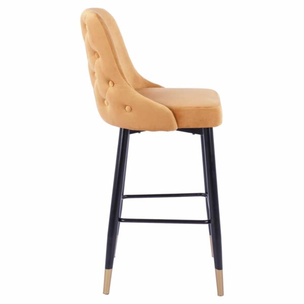 ΣΚΑΜΠΟ ΜΠΑΡ SERENITY HM8519.09 ΒΕΛΟΥΔΟ ΧΡΥΣΟ ΜΕ ΜΕΤΑΛΛΙΚΟ ΣΚΕΛΕΤΟ 51Χ58Χ110Υ εκ. - Image 4