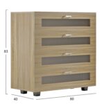 ΣΥΡΤΑΡΙΕΡΑ ΜΕΛΑΜΙΝΗΣ THORGAN HM9880.01 4 ΣΥΡΤΑΡΙΑ-SONAMA ΧΡΩΜΑ 80Χ40Χ83Υεκ - Image 2