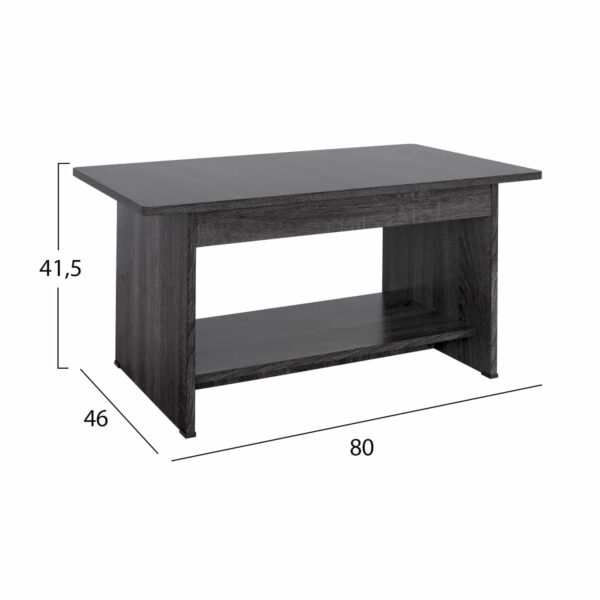 ΤΡΑΠΕΖΑΚΙ ΣΑΛΟΝΙΟΥ HAYDEN HM2286.01 ΣΕ ΑΝΘΡΑΚΙ ΧΡΩΜΑ 80x41,5x46 - Image 2