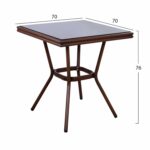 ΤΡΑΠΕΖΙ ΑΛΟΥΜΙΝΙΟΥ HARLOW 70X70X76  BAMBOO LOOK HM5568.03 ΚΑΦΕ ΜΕ ΓΥΑΛΙ - Image 2