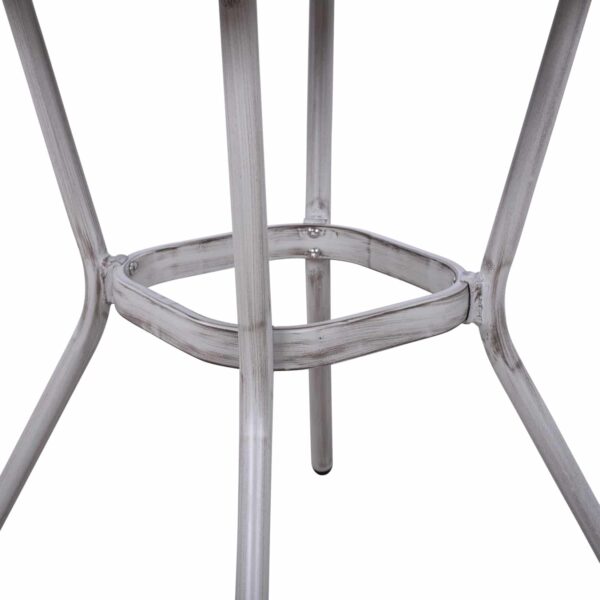 ΤΡΑΠΕΖΙ ΑΛΟΥΜΙΝΙΟΥ HARLOW 70X70X76 BAMBOO LOOK HM5568.01 ΛΕΥΚΗ ΠΑΤΙΝΑ ΜΕ ΓΥΑΛΙ - Image 6