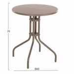 ΤΡΑΠΕΖΙ ΕΞ.ΧΩΡΟΥ ΣΤΡΟΓΓΥΛΟ LINO HM5973.04 ΜΕΤΑΛΛΙΚΟ ΣΑΜΠΑΝΙ Φ60x70Υεκ. - Image 2