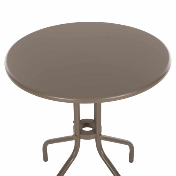 ΤΡΑΠΕΖΙ ΕΞ.ΧΩΡΟΥ ΣΤΡΟΓΓΥΛΟ LINO HM5973.04 ΜΕΤΑΛΛΙΚΟ ΣΑΜΠΑΝΙ Φ60x70Υεκ. - Image 4