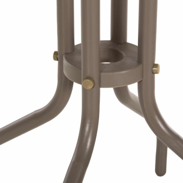 ΤΡΑΠΕΖΙ ΕΞ.ΧΩΡΟΥ ΣΤΡΟΓΓΥΛΟ LINO HM5973.04 ΜΕΤΑΛΛΙΚΟ ΣΑΜΠΑΝΙ Φ60x70Υεκ. - Image 6