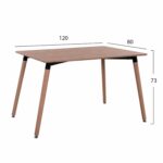 ΤΡΑΠΕΖΙ MINIMAL HM008.04 ΦΥΣΙΚΟ ΞΥΛΙΝΑ ΠΟΔΙΑ ΟΞΙΑ 120Χ80X73Υ εκ. - Image 2