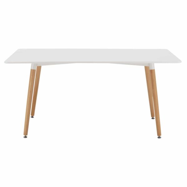ΤΡΑΠΕΖΙ HM8697.01 MINIMAL, ΛΕΥΚΟ MDF, ΞΥΛΙΝΑ ΠΟΔΙΑ ΟΞΙΑ,160Χ90X74,5Υ εκ - Image 3