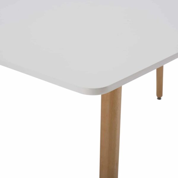 ΤΡΑΠΕΖΙ HM8697.01 MINIMAL, ΛΕΥΚΟ MDF, ΞΥΛΙΝΑ ΠΟΔΙΑ ΟΞΙΑ,160Χ90X74,5Υ εκ - Image 5