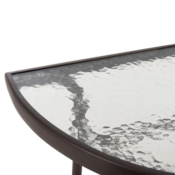 ΤΡΑΠΕΖΙ ΗΜΙΚΥΚΛΙΚΟ LIMA HM5967.02 ΜΕΤΑΛΛΙΚΟ ΚΑΦΕ ΜΕ ΓΥΑΛΙΝΟ TOP 70x40x64,5Υεκ. - Image 4