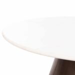 ΤΡΑΠΕΖΙ ΣΑΛΟΝΙΟΥ FODEN HM9721 ΛΕΥΚΟ ΜΑΡΜΑΡΟ TOP ΚΑΙ ΜΕΤΑΛΛΟ Φ77x40Υεκ. - Image 4