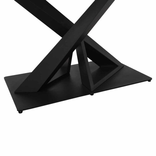 ΤΡΑΠΕΖΙ ΤΡΑΠΕΖΑΡΙΑΣ RUBBY HM9849.02 ΚΕΡΑΜΙΚΟ TOP ΜΑΥΡΟ ΜΑΡΜΑΡΟ-ΜΕΤΑΛ.ΒΑΣΗ 180x90x77Υεκ - Image 6