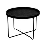 OXFORD COFFEE TABLE ΜΑΥΡΟ ΜΑΥΡΟ 63x63x42 04-0601