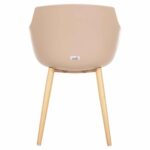 ΚΑΡΕΚΛΑ ΤΡΑΠΕΖΑΡΙΑΣ LUCIE HM8242.11 CAPUCCINO PP-ΜΕΤΑΛ. ΠΟΔΙΑ ΟΨΗ ΞΥΛΟΥ 56x55,5x80Υεκ - Image 6