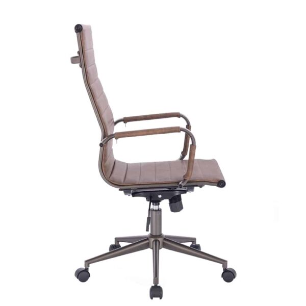 AVANT ΚΑΡΕΚΛΑ ΓΡΑΦΕΙΟΥ COFFEE GUNMETAL 55.5x63x118 25-0554 - Image 4