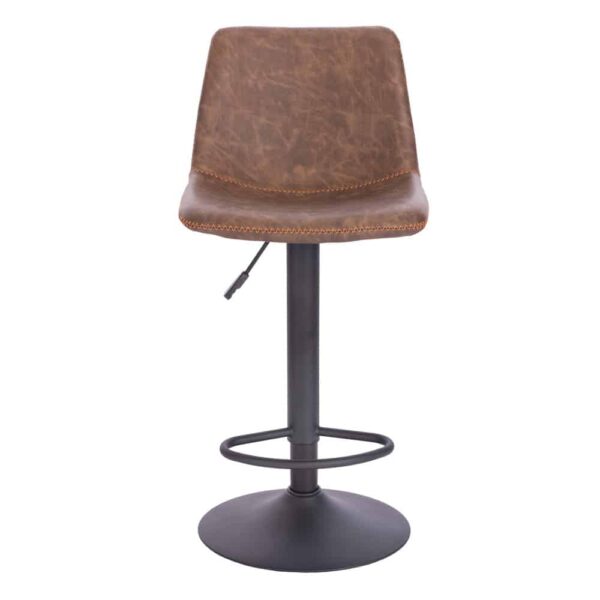 ASTI ΣΚΑΜΠΟ BAR ΚΑΦΕ ANTIQUE WASHED ΜΑΥΡΟ 42x49x109.5 26-0037 - Image 2