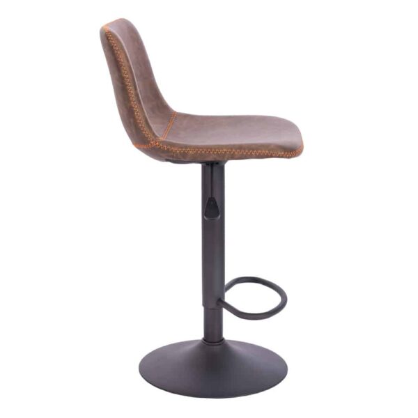 ASTI ΣΚΑΜΠΟ BAR ΚΑΦΕ ANTIQUE WASHED ΜΑΥΡΟ 42x49x109.5 26-0037 - Image 3