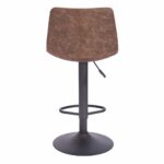 ASTI ΣΚΑΜΠΟ BAR ΚΑΦΕ ANTIQUE WASHED ΜΑΥΡΟ 42x49x109.5 26-0037 - Image 4