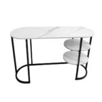 GUSTO ΚΟΝΣΟΛΑ ΓΡΑΦΕΙΟ ΛΕΥΚΟ ΜΕ ΟΨΗ ΜΑΡΜΑΡΟΥ 120x40x75 28-0276