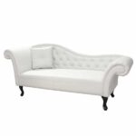 ΑΝΑΚΛΙΝΔΡΟ T.CHESTERFIELD NIOVI HM3007.02 PU ΛΕΥΚΟ-ΜΑΥΡΑ ΠΟΔΙΑ 190x61x84Yεκ. - Image 2