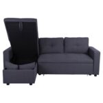 ΚΑΝΑΠΕΣ ΓΩΝΙΑ ΚΡΕΒΑΤΙ WAYNE 224x147x85Υεκ. HM3028.11 ΓΚΡΙ ΥΦΑΣΜΑ - Image 6