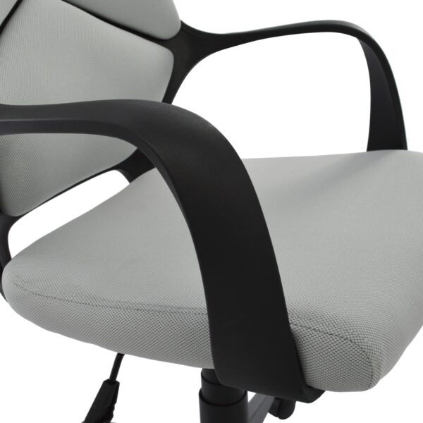 ΚΑΡΕΚΛΑ ΓΡΑΦΕΙΟΥ ANIVIA HM1073.21 ΓΚΡΙ & ΣΚΕΛΕΤΟ ΜΑΥΡΟ 64x61x127 cm - Image 6