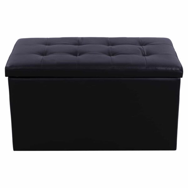 ΣΚΑΜΠΟ-ΜΠΑΟΥΛΟ PU ΜΕ ΑΠΟΘΗΚΕΥΤΙΚΟ ΧΩΡΟ PUNK ΜΑΥΡΟ HM279.01 90x50x52Υ εκ. - Image 4