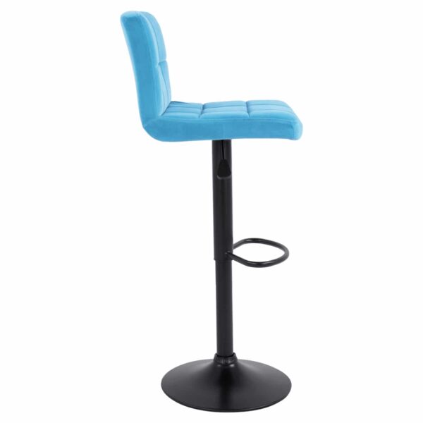 ΣΚΑΜΠΩ ΜΠΑΡ DIANA HM202.18 ΒΕΛΟΥΔΟ ΤΙΡΚΟΥΑΖ & ΜΑΥΡΟ ΜΑΤ ΣΚΕΛΕΤΟ 44x52x109Υεκ - Image 4