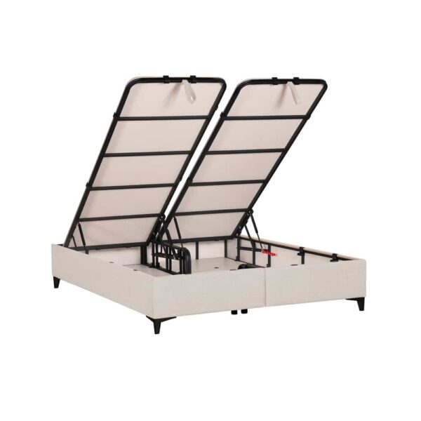 INTERNO ΒΑΣΗ ΜΕ ΑΠΟΘΗΚ.ΧΩΡΟ 160x200cm OFF WHITE 16-950 200x160x34 09-2107 - Image 3